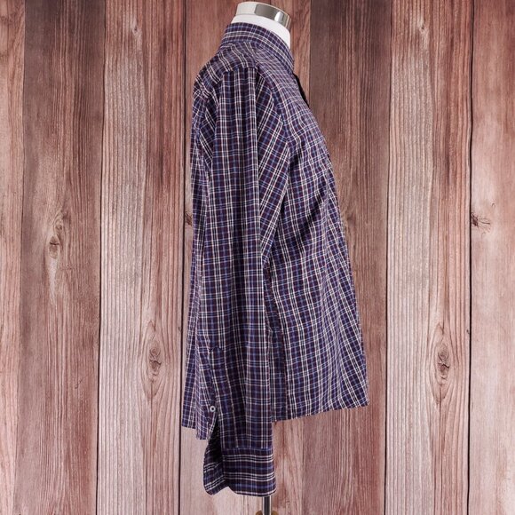 UNTUCKit Mens Size XL Millbrook Plaid Long Sleeve Button Up Performance Shirt - Picture 4 of 16
